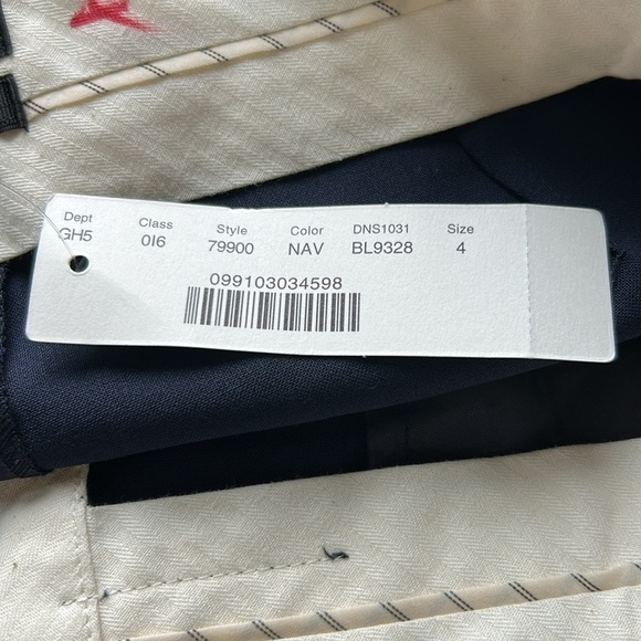 J Crew Bi Stretch Wool Navy Blue Pant Ankle Trouser Pockets Career Sz 4 NEW - Picture 10 of 14